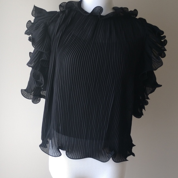 Black Ruffle Top - Picture 5 of 9